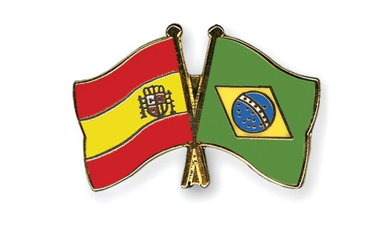 Bandeira da espanha vs brasil