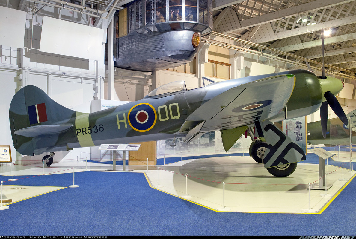 Hawker Tempest Mk2 con número de Serie PR536. Conservado en el Royal Air Force Museum en Colindale, Inglaterra