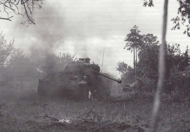 Normandía, junio de 1944. Panther de la Panzer Lehr puesto fuera de combate por el fuego aliado
