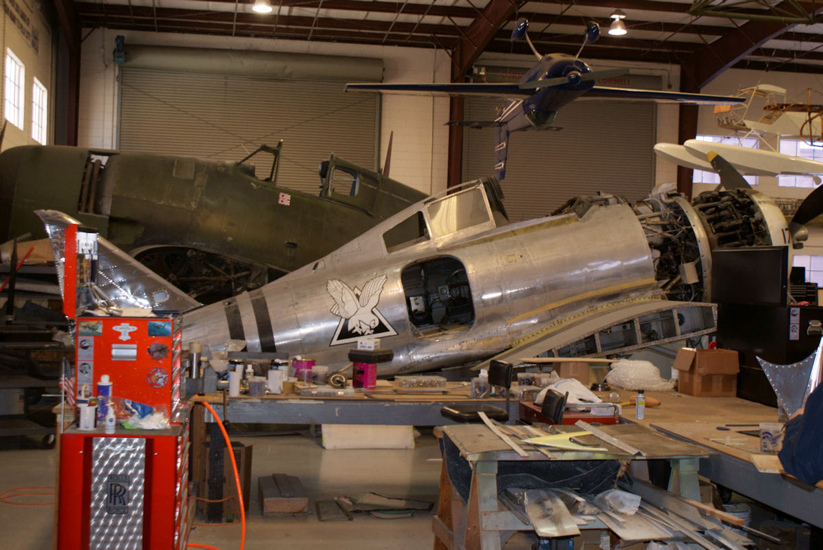 Seversky P-35A-J 9 conservado en el Fantasy of Flight en Polk City, Florida