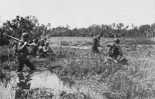 El Séptimo avanza hacia San José, Leyte, octubre de 1944
