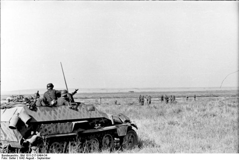 Imagen 3. Tropas alemanas frente al inmenso paisaje de la estepa rusa