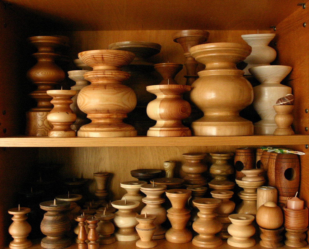 Traditional woodturning creates beautiful knobby shapes commonly found in the designs of many wood-crafted objects