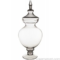 Glass Apothecary Jar H-21.5"