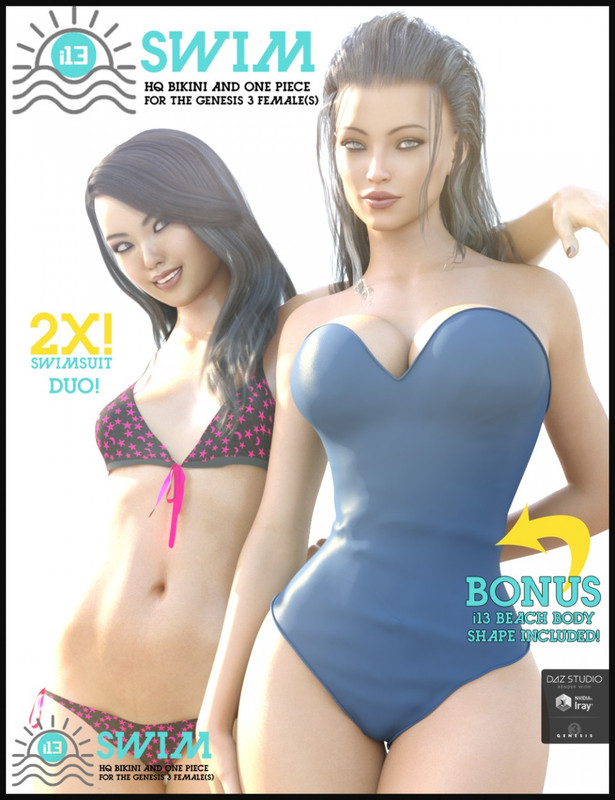 i13 Swim Duo Bikini and One Piece for the Genesis 3 Female(s)