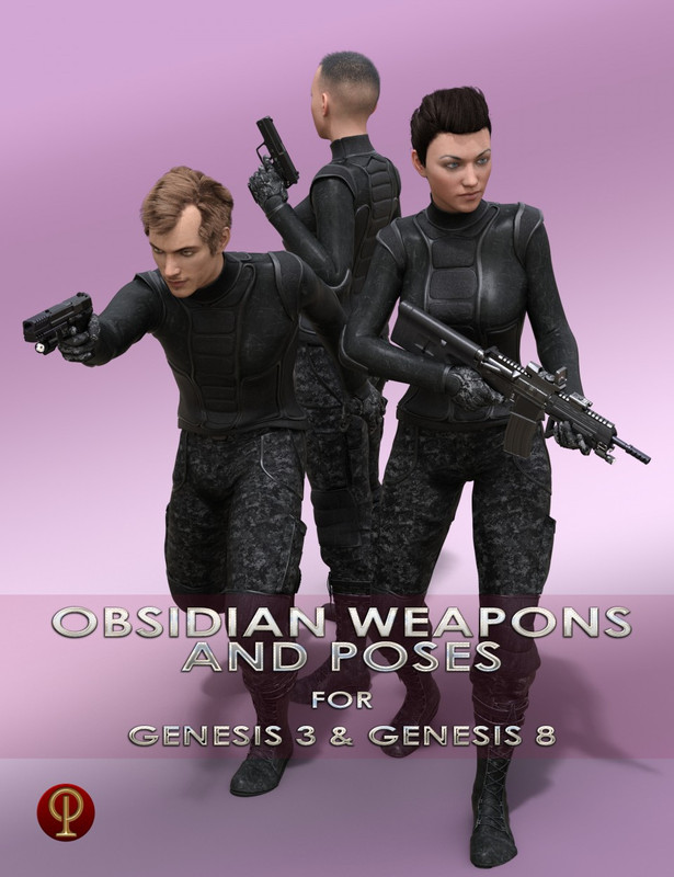 00 main obsidian weapons and poses daz3d