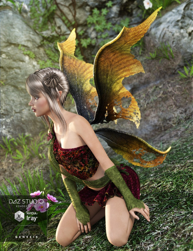 Dark Fairy Wings for Genesis 3 Female(s)