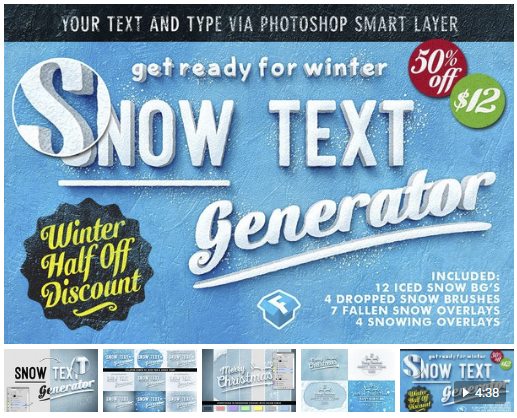 Creativemarket Snow Text Generator
