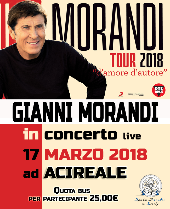 Locandina Gianni Morandi Tour 2018