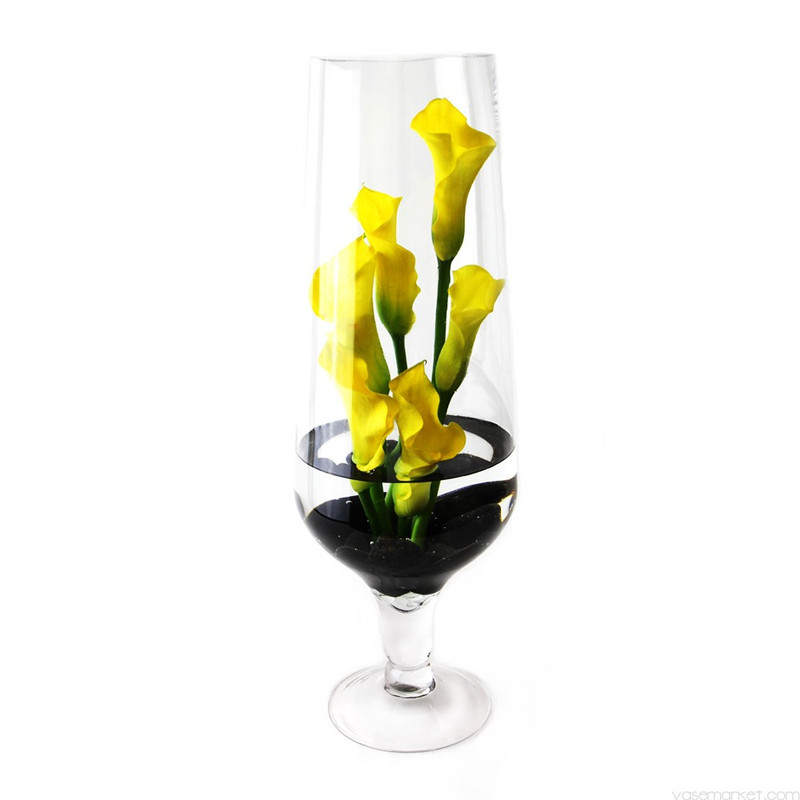 Glass Jumbo Martini Style Vase H-21.75" Open-5.5" (Pack of 4 pcs)