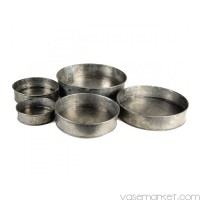 Zinc Cylinder Dish Iron Grey Finish Set of 5 D-4"/5"/6"/7"/8" (Pack of 12 sets)