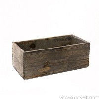Wood Rectangle Planter Box w/ Plastic Liner H-4" Open-10"x5" (Pack of 4 pcs)