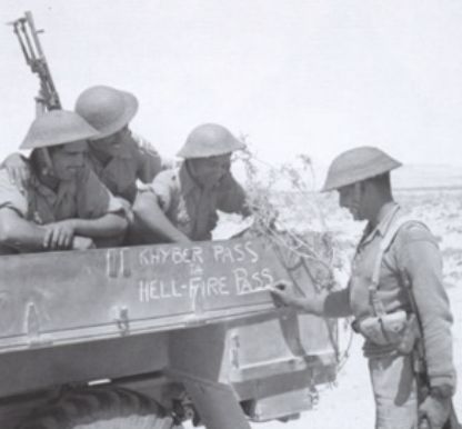 Tropas de la 4ª División India en el Paso de Halfaya