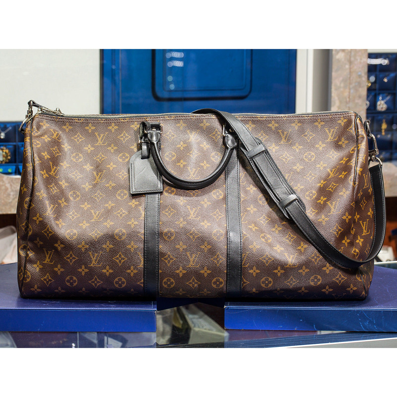 Details About Louis Vuitton M56714 Monogram Macassar Keepall Bandouliere 55 Luggage Travel Bag Details About Louis Vuitton M56714 Monogram Macassar Keepall Bandouliere 55 Luggage Travel Bag