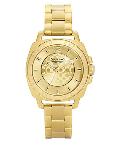 coach gold boyfriend bracelet watch