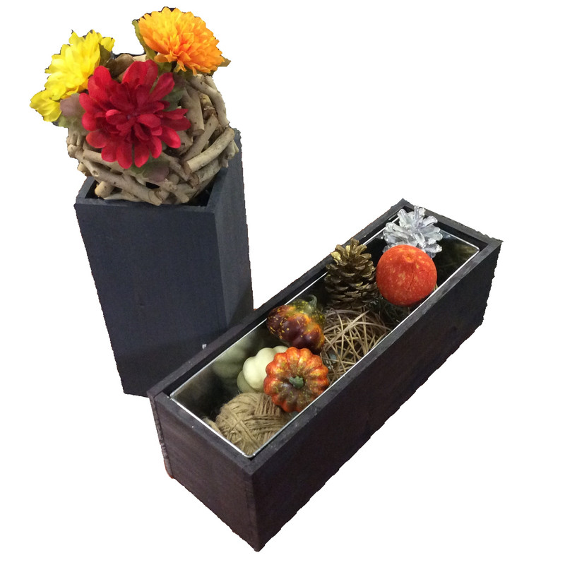 Using various natural, warm, woody, and autumnal colors, you can easily create unique decorative displays