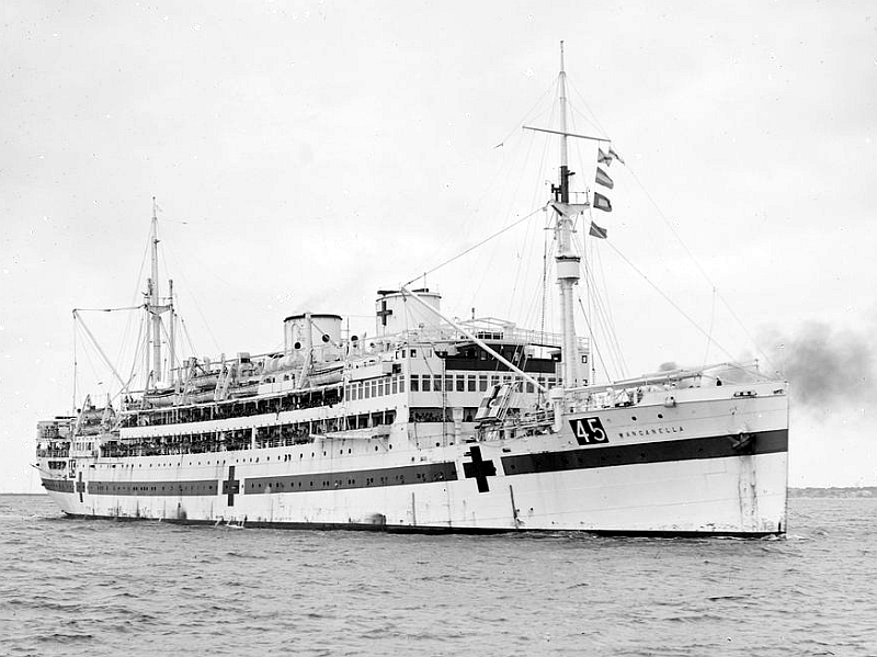 El Wanganella fue comisionado para servir como buque hospital en la Segunda Guerra Mundial por el Gobierno de Australia